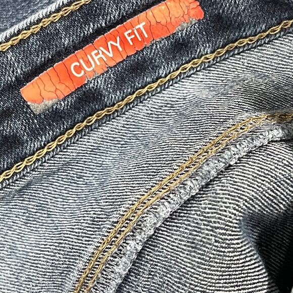 Style co Curvy Jeans Women Size 4 Dark Blue Denim Cotton Minimalist Casual - Picture 4 of 6